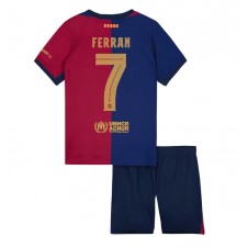 Barcelona Ferran Torres #7 Hjemmedraktsett Barn 2024-25 Kortermet (+ korte bukser)